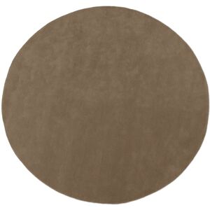 Ferm Living - Stille Tufted Rug - Ø240 - Ash Brown - Brun - Ullmattor