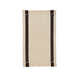 Ferm Living - Calm Kelim Mat - 50 X 70 - Off-White/coffee - Beige - Ullmattor