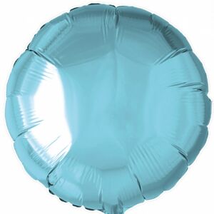 Folieballong Rund Ljusblå