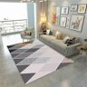QGYFRE Små mattor och mattor matta stor köksmatta halkfri vardagsrumsmatta modern randig matta rum matta grå 60 x 110 cm