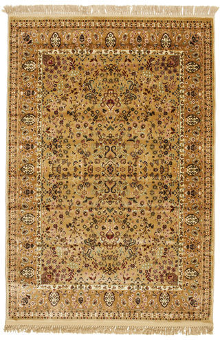 RugVista 140X200 Orientalisk Matta Kerman Diba Brun/Ljusbrun