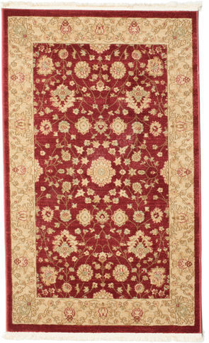 RugVista Orientalisk Matta Farahan Ziegler 100X160 Mörkröd/Mörkbeige