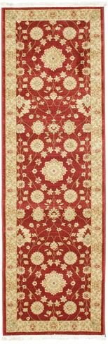 RugVista 80X250 Hallmatta Farahan Ziegler Orientalisk Mörkbeige/Mörkröd/Beige