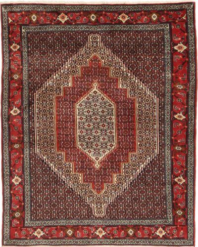 RugVista 127X158 Orientalisk Matta Handknuten Persisk Ull Mörkbrun/Mörkröd