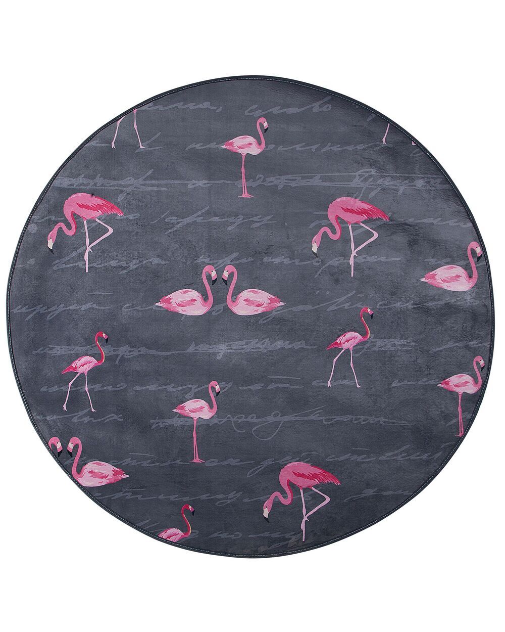 Beliani Matta 120 cm flamingomönster KERTE