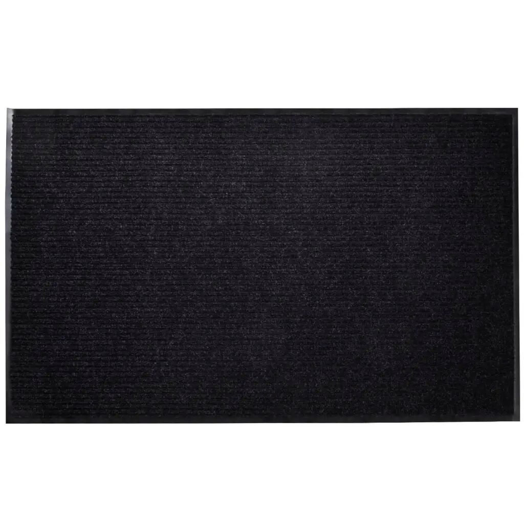 vidaXL Čierna PVC rohožka 90 x 120 cm