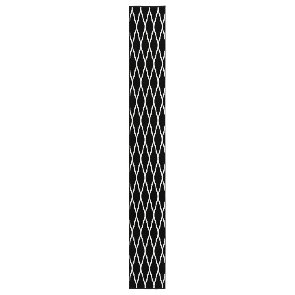 vidaXL Koberec behúň BCF čierno-biely 60x500 cm