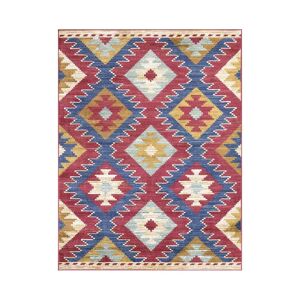 Natur Pur Woolley Red/Yellow/Blue Indoor/Outdoor Use Rug blue/red/white/yellow 110.0 H x 60.0 W x 1.2 D cm