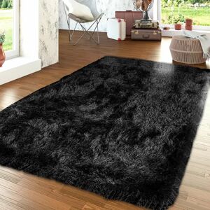 Fairmont Park Frederico Shaggy Black Rug white 220.0 H x 60.0 W x 3.0 D cm