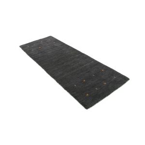 Carpetfine Handmade Wool Black Rug black/white 600.0 H x 80.0 W x 10.0 D cm