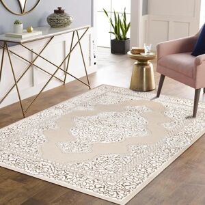 Latitude Vive Bracha Floral Beige Area Rug white 150.0 H x 80.0 W x 0.5 D cm