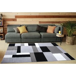 Metro Resnick Luxury Grey/Black Rug black/gray 170.0 H x 120.0 W x 0.5 D cm