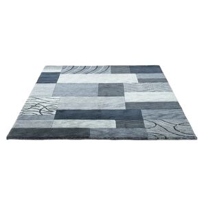 Theko Royal Domas Wool Anthracite Rug gray/white 400.0 H x 300.0 W x 1.0 D cm