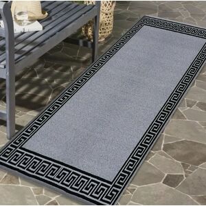 Canora Grey Allissia Grey/Black Rug white 150.0 H x 80.0 W x 2.0 D cm