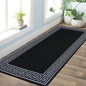 Fairmont Park Gagliano Hand-Knotted Black/Grey Outdoor Rug black/gray 80.0 W x 2.0 D cm