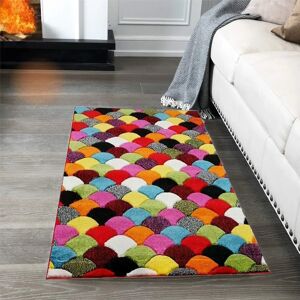 Latitude Run Lili-Ella Blue/Brown/Yellow Rug white 150.0 H x 80.0 W x 1.0 D cm