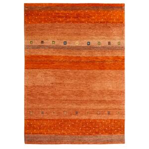 Latitude Vive Chipps Hand-Knotted Wool Orange Rug orange/white 250.0 W x 1.5 D cm