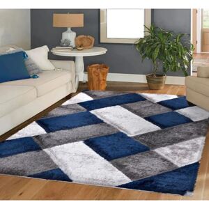 Ebern Designs Jaiyen Long Hallways Blue/Grey/White Rug blue/gray/white 110.0 H x 60.0 W x 5.0 D cm