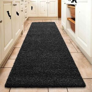 17 Stories Mezius 60cm X 220cm Black Area Rug black 220.0 H x 60.0 W x 0.5 D cm