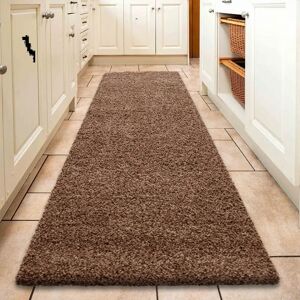 17 Stories Runner Miarah Solid Color 60cm x 220cm Dark Beige Area Rug 220.0 H x 60.0 W cm