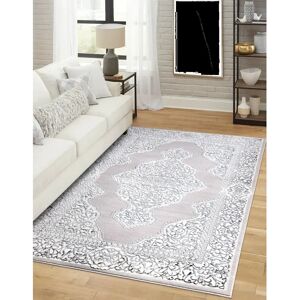 Latitude Vive Brenson Floral Grey Area Rug white 150.0 H x 80.0 W x 0.5 D cm