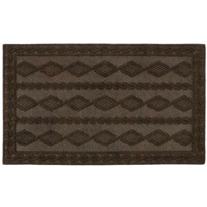 JVL - Knit Rubber Backed Indoor Doormat, 40x60cm, Brown