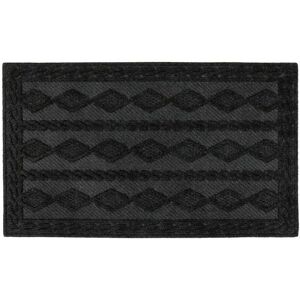 JVL - Knit Rubber Backed Indoor Doormat, 40x60cm, Charcoal