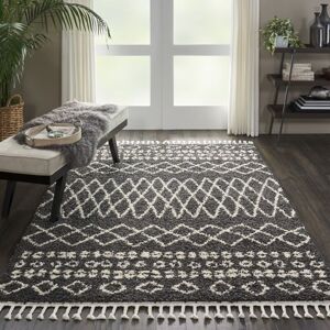 Nourison - Moroccan Shag MRS02 Charcoal 66cm x 122cm Rectangle - Grey