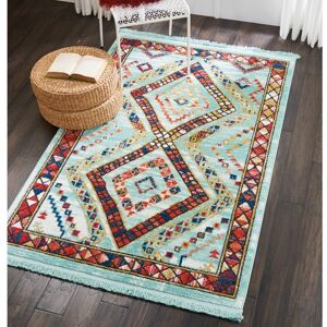 Navajo Nourison NAV02 Aqua 66cm x 130cm Rectangle - Green