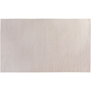 BELIANI Modern Living Room Office Indoor Cotton Area Rug Light Beige 140 x 200 cm Dernice