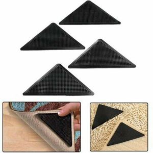 Vivo 4Pk Carpet Rug Mat Grip Gripper Anti-Slip Non Slip Pads 4Pc Reusable Washable DI