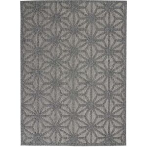 Harley Dark Grey Geometric Indoor / Outdoor Rug, 122 x 183cm