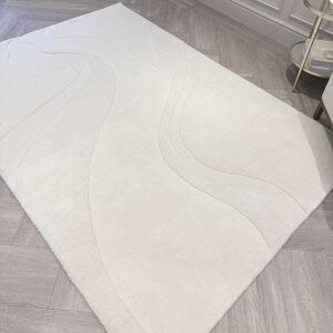 Soreya Cream Wool Abstract Patterned Rug, 200x290cm