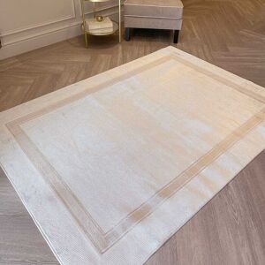 Cassian Ivory & Gold Bordered Rug, 300 x 239cm