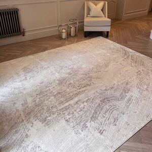 Jessalyn Ivory Marble Effect Patterned Rug, 239 x 300cm