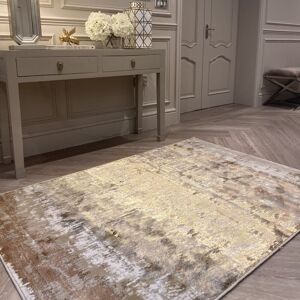 Saturn Gold Metallic Rug, 200 x 290cm