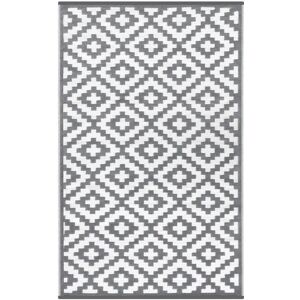 Green Decore Lightweight Outdoor Reversible Plastic Rug (70 x 180 cm, Grey/White) - Brand New