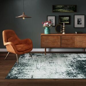 Green Distressed Living Room Rug - Milan - 120cm x 170cm