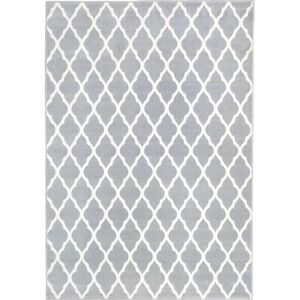 Trellis Silver Grey Everyday Durable Rug - Milan - Milan - 60cm x 110cm