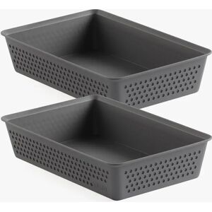 TATAY BOHOL Recycled Polypropylene A5 Organiser, Set of 2, Charcoal - Unisex