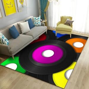 Generic 3D Printed Area Rugs, Classical Music Retro Vinyl Record Print Rug,Modern Bedroom Aesthetic Decor,Non -Shedding,Suitable For Living Room Hallway Indoor Classroom Study Kids Room 140 X 200 C -7U3Z-P4