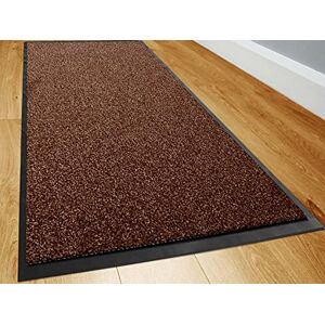 TrendMakers Dirt Stopper Carpet Runner 50cm x 80cm BROWN MIX Rugs Barrier Mat Doormat Non-Slip Rubber Back For Home Hallway Office Kitchen Entrance Door Mats POLYESTER PILE