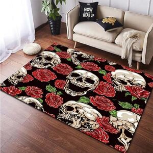 Generic Carpet, 3D Printed Area Rug Colorful Creative Skull Non-Slip Rug Used For Bedroom, Living Room, Children'S Room, 140 X 200 Cm - Polyester Soft Touch Easy Clean With Rubber Backing-4P8U5C8O7L1