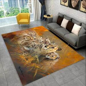 Generic Leopard Cheetah Wildlife Rugs Living Room Rug Child Computer Chair Rug Children Crawling Carpet Non-Slip Rug Bedroom Rugs 140 X 200 Cm / 55.11 X 78.74 Inches -3A0Z3K0P9K5M5U2H0S0X8V0V0P0S9E4F2I1I5V5G7