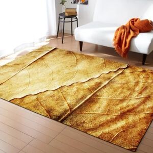 Generic Rug 3D Retro Plant Leaves, Soft Flannel Rug For Living Room Bedroom Decor, Floor Mat For Kids Room Kitchen Hallway Dining Room, 140 X 200 Cm / 55.11 X 78.74 Inches - Polyester Soft Touch Eas -4P6N-U1