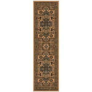 NOURISON 99446281272 - Camel Machine Woven Rug, Camel, 2 ft 2-Inch x 7 ft 6-inch