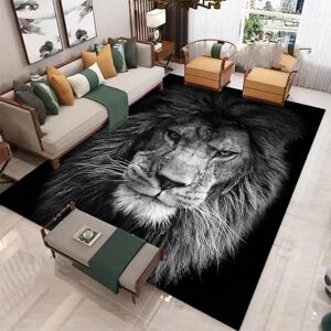 Generic 3D Living Room Carpet, Lion Savannah Wildlife Printed Rug, Soft Comfortable Non-Slip Rectangle Floor Mat For Dining Bedroom Home Decor, 140 X 200 Cm / 55.11 X 78.74 Inches -7C0P/D7S0-6-J6U5-2