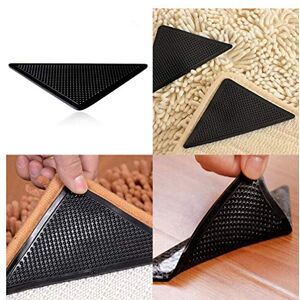 4 PC Carpet Mat Rug Gripper Set Anti Slip Grip Non Skid Tape Adhesive Floor Pad