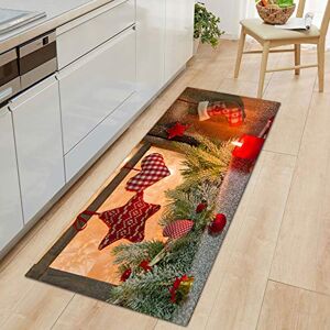 Pro-Noke Christmas Rug Runner 3D Caroset Carpet Door Mat Non Slip Welcome Entrance Rug Festival Christmas Carpet (Model 7#, 15.7 x 47.2in)