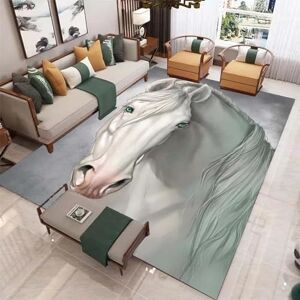 Generic Horse Animal Rug Living Room Rug Bedroom Rug Kids Rug 3D Printed Soft Flannel Rug 140 X 200 Cm / 55.11 X 78.74 Inches - Polyester Soft Touch Easy Clean -5V5P3P6W2L3I0Y9O1U9N7V3A0L8D7P3A6L8B0F7I9Y3S4O6